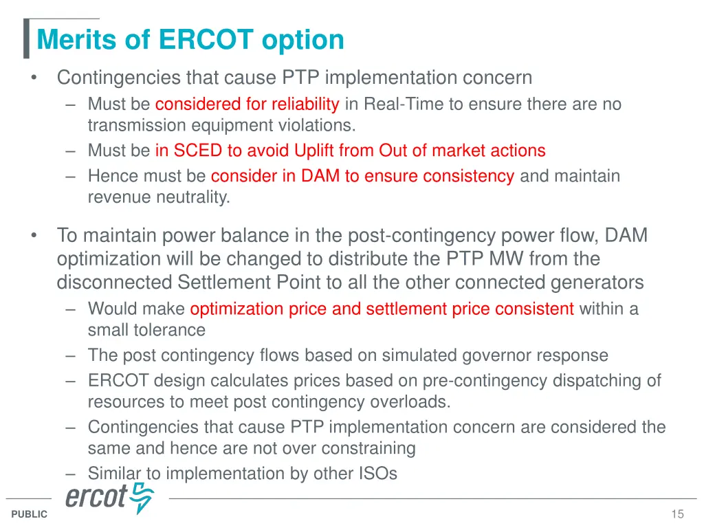 merits of ercot option