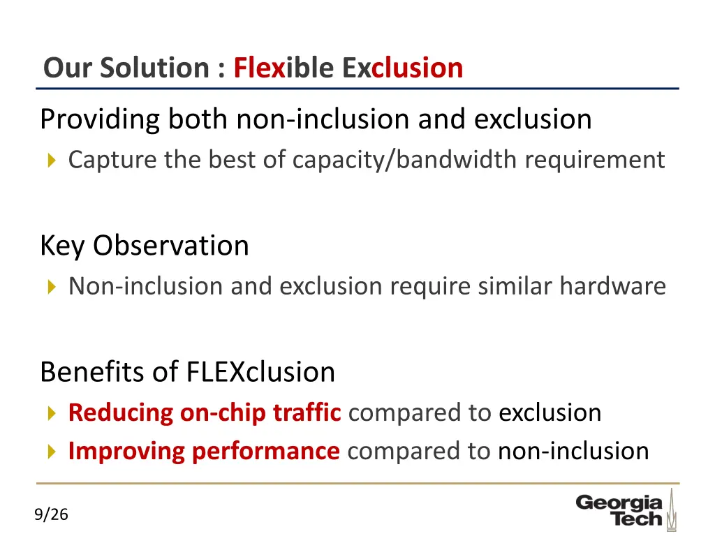 our solution flexible exclusion 1