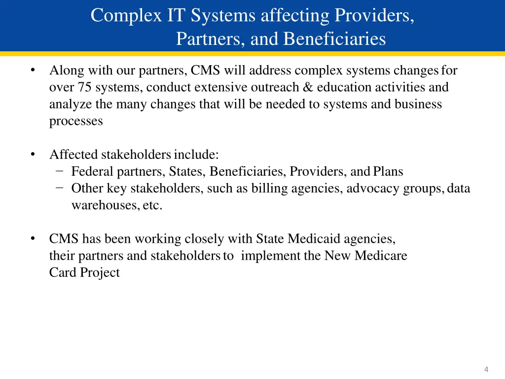 complex it systems affecting providers partners