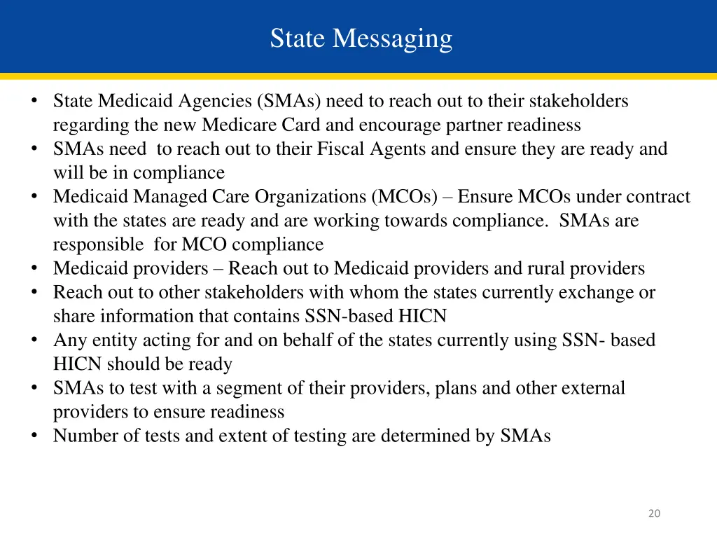 state messaging