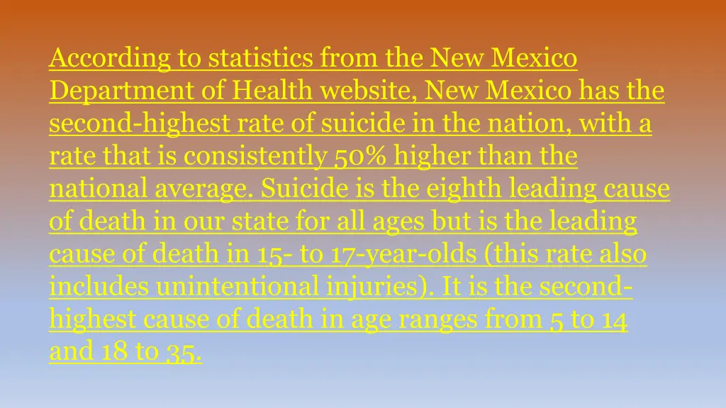 according to statistics from the new mexico