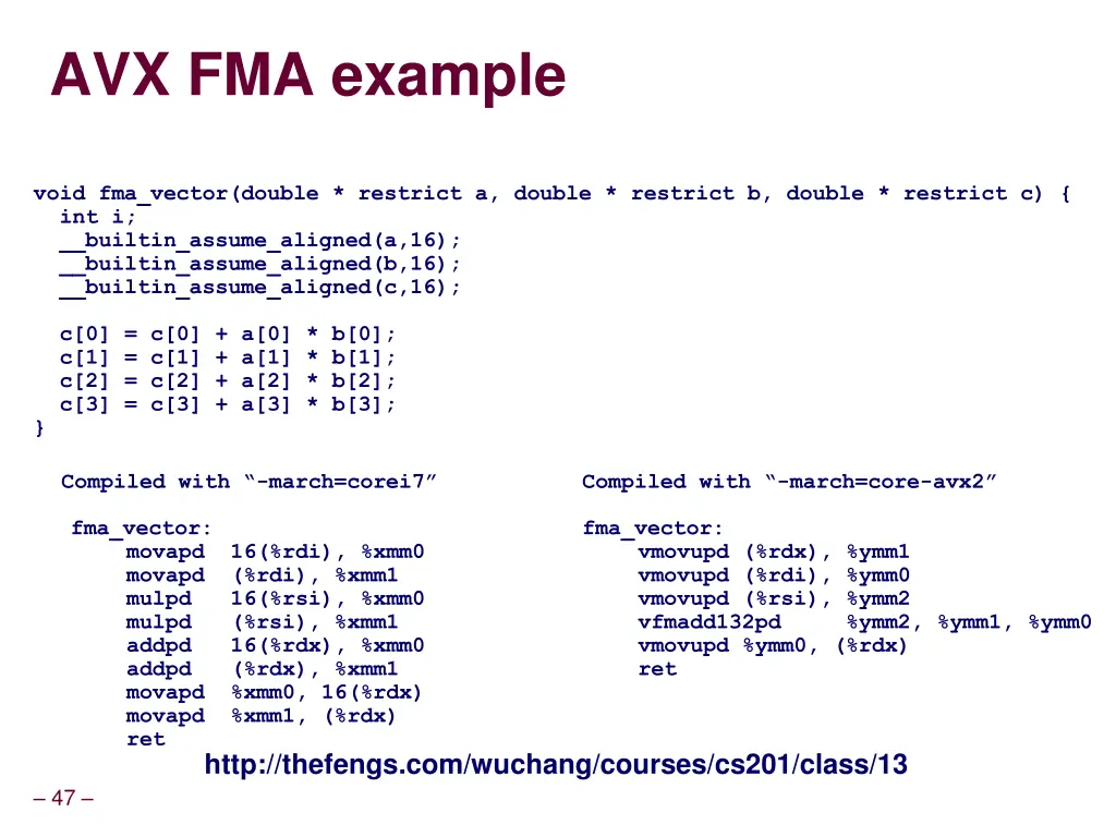avx fma example