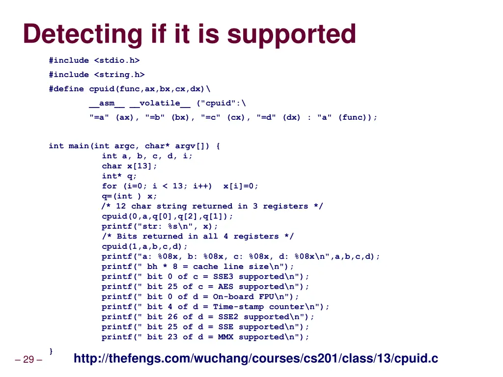 detecting if it is supported 1