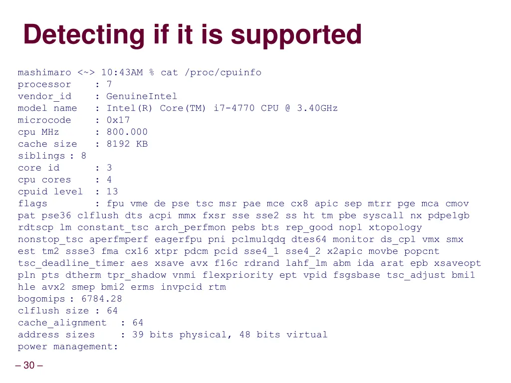 detecting if it is supported 2