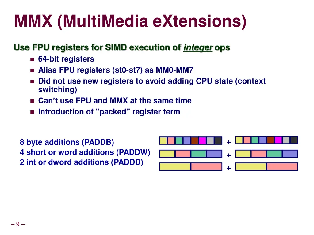 mmx multimedia extensions