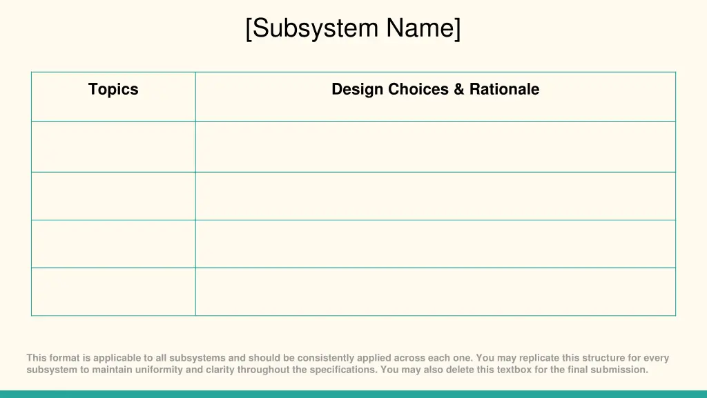 subsystem name