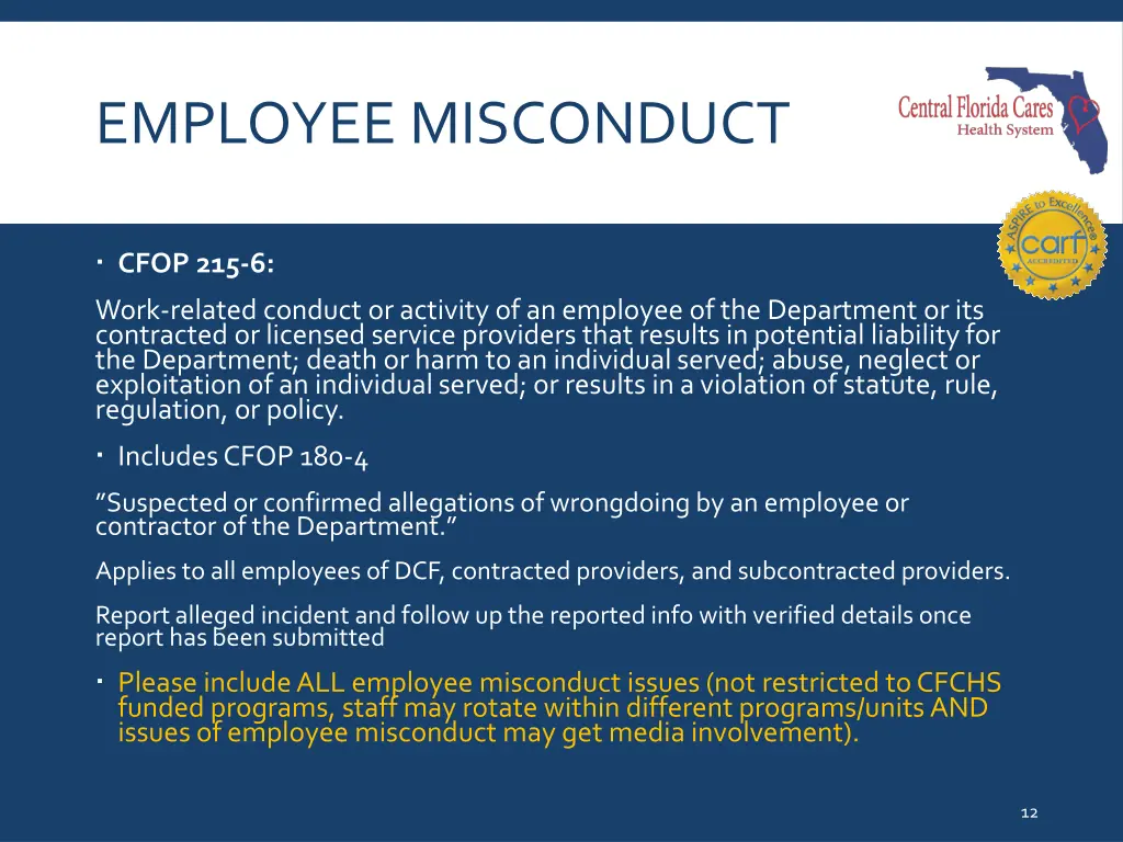 employee misconduct