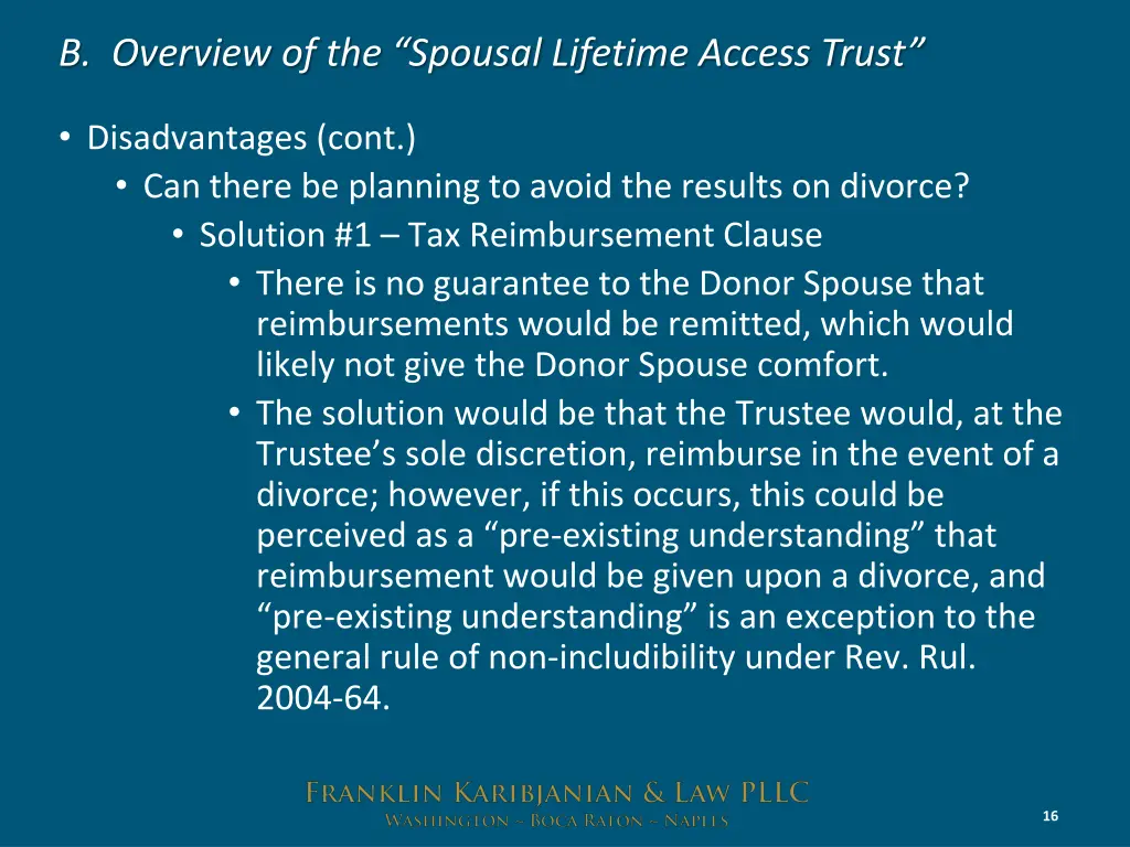 b overview of the spousal lifetime access trust 11