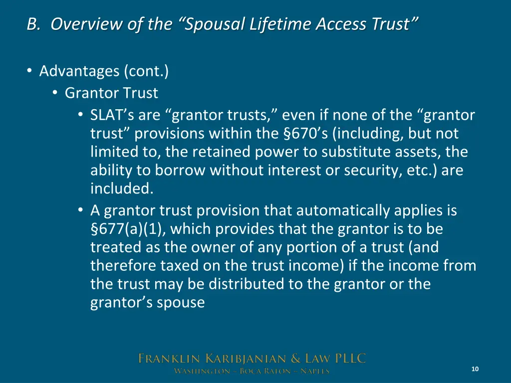 b overview of the spousal lifetime access trust 5