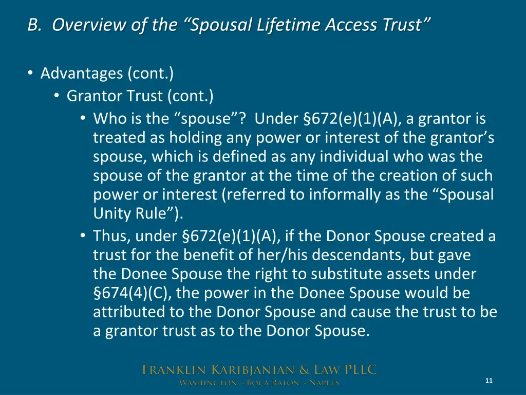 b overview of the spousal lifetime access trust 6