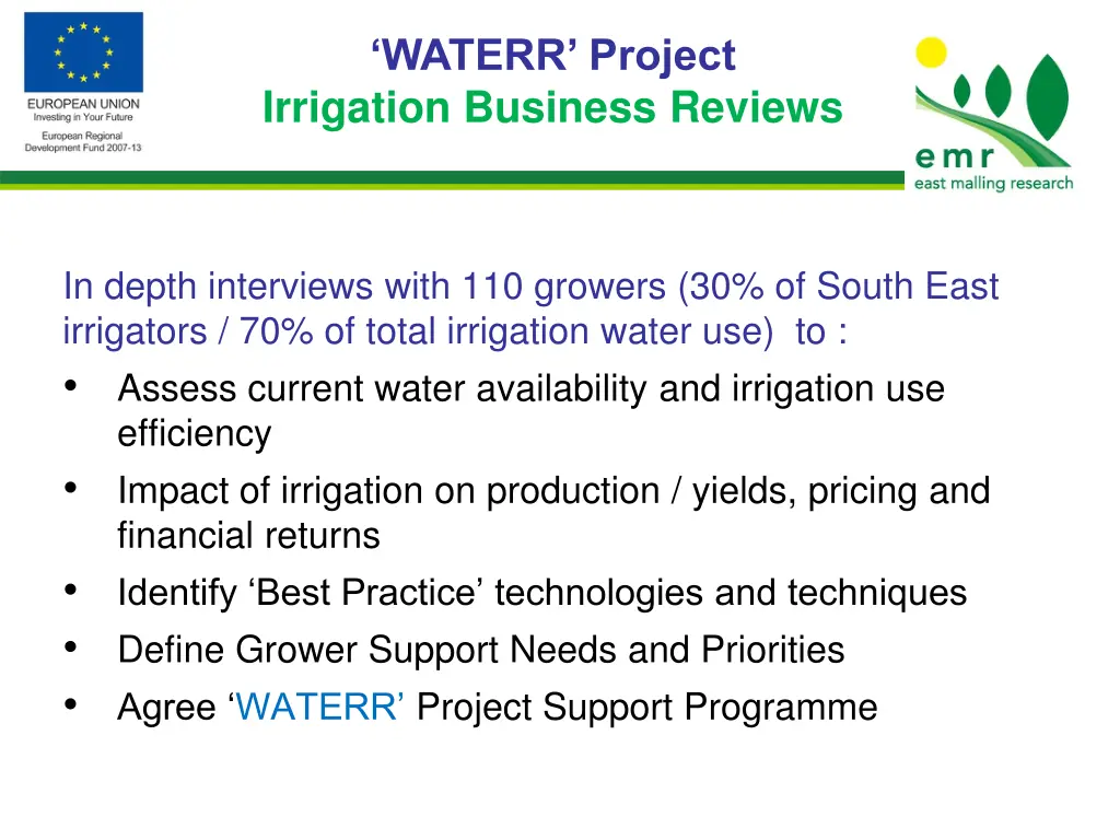 waterr project irrigation business reviews
