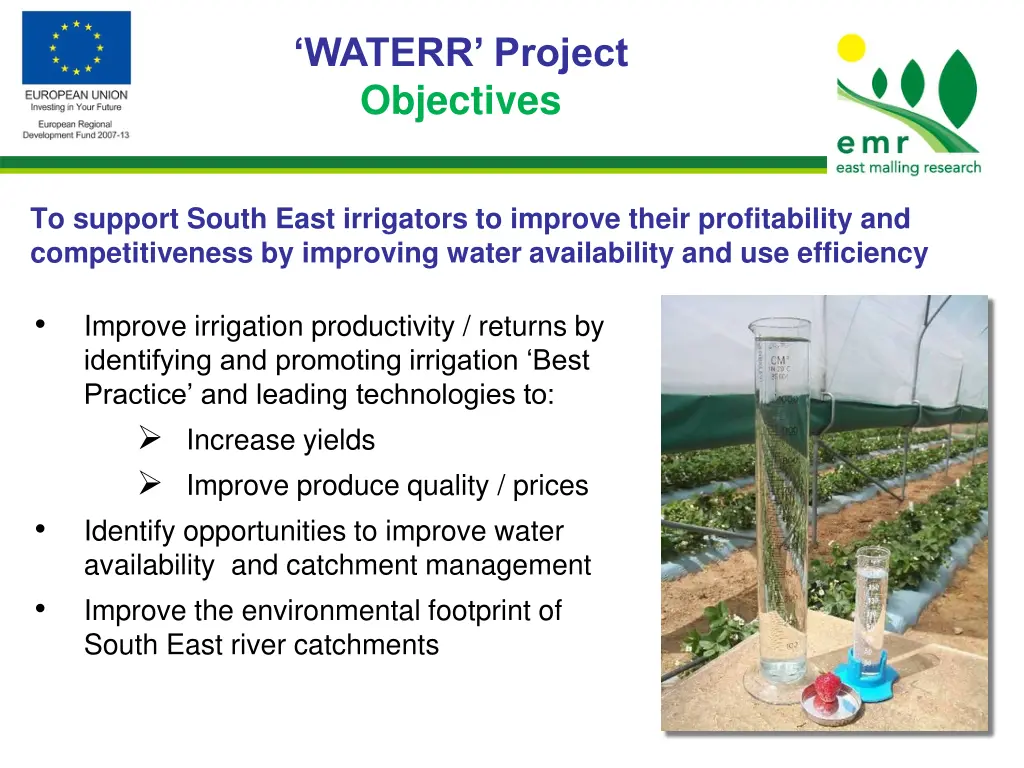 waterr project objectives