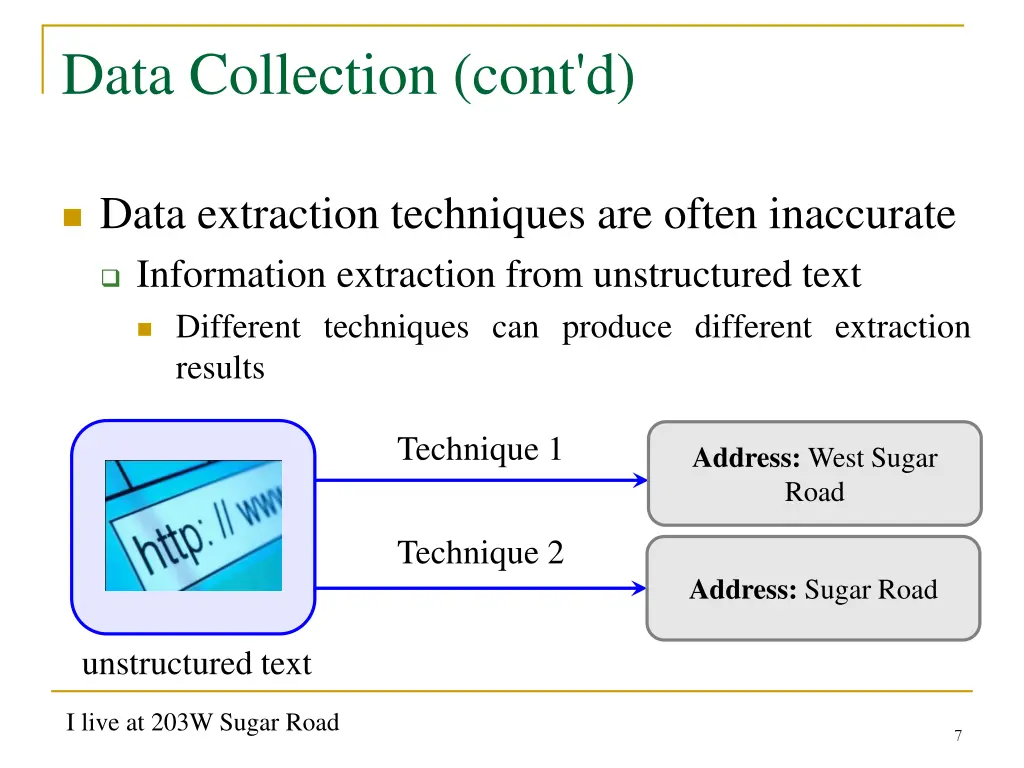 data collection cont d
