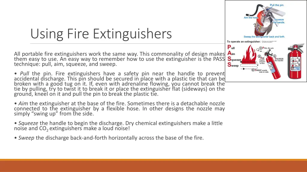 using fire extinguishers