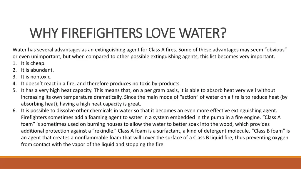 why firefighters love why firefighters love water