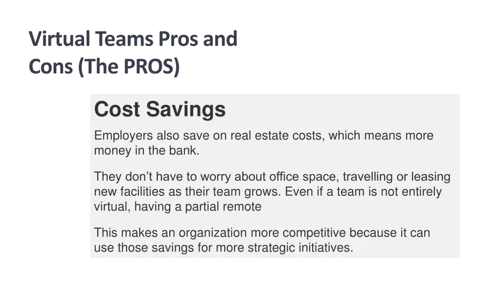 virtual teams pros and cons the pros 2