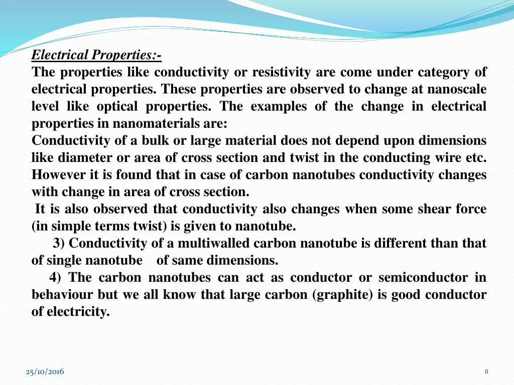 electrical properties the properties like