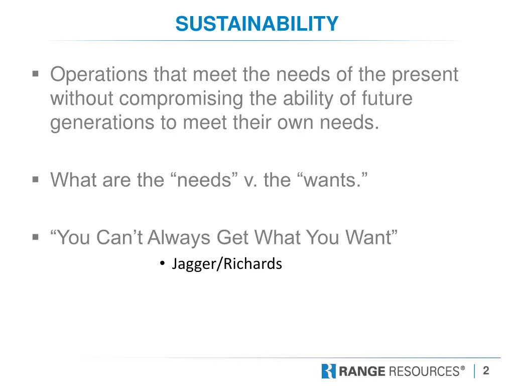 sustainability