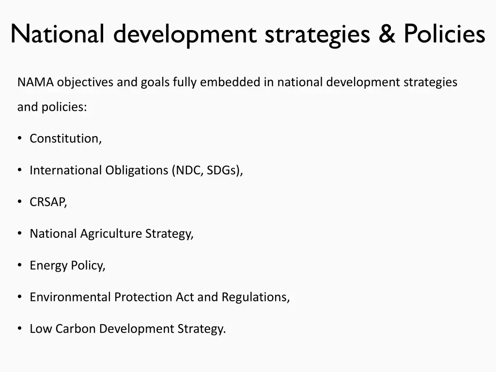 national development strategies policies
