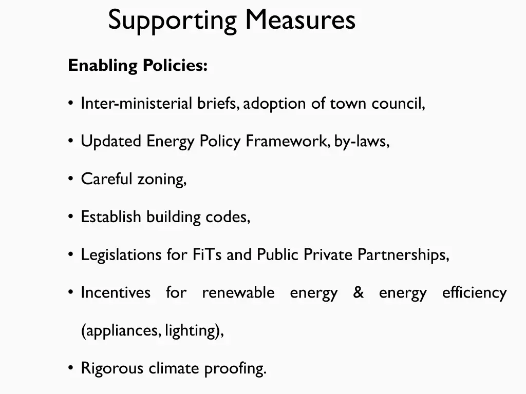 supporting measures