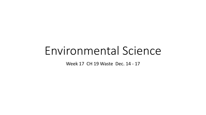 environmental science