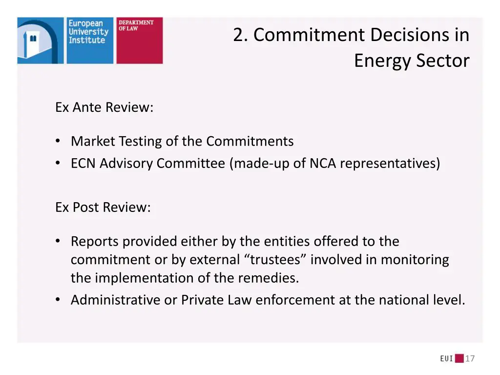 2 commitment decisions in 4