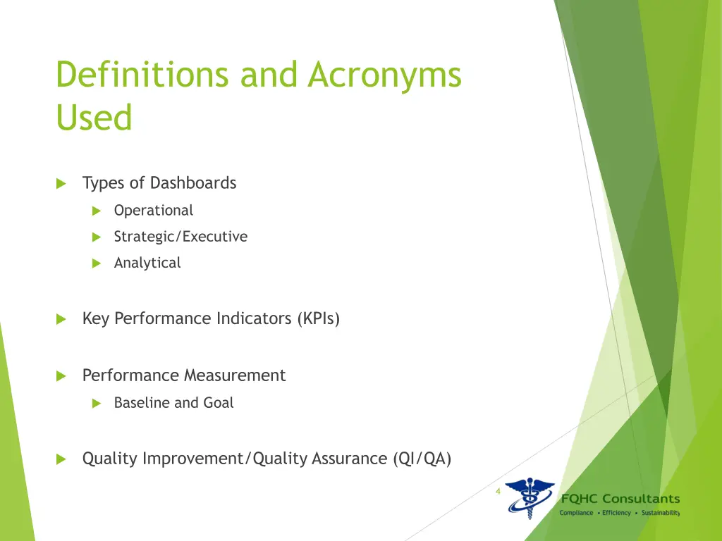 definitions and acronyms used
