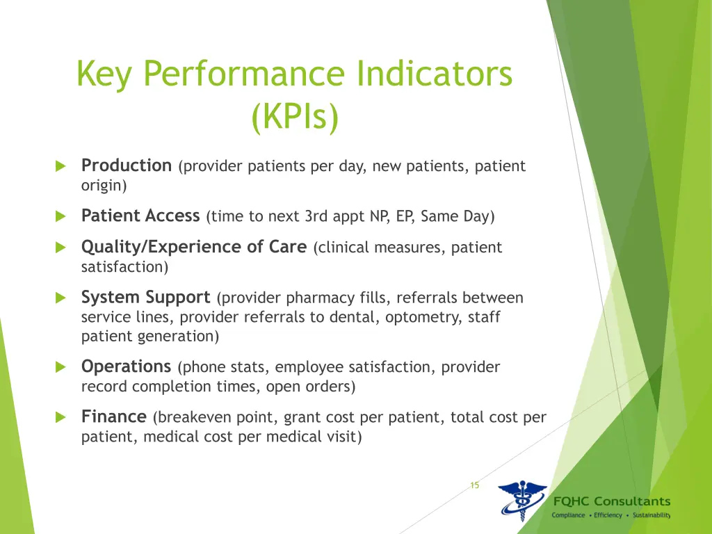 key performance indicators kpis