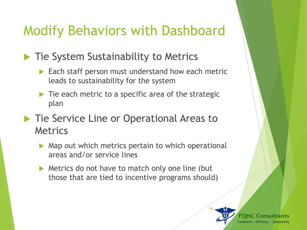 modify behaviors with dashboard
