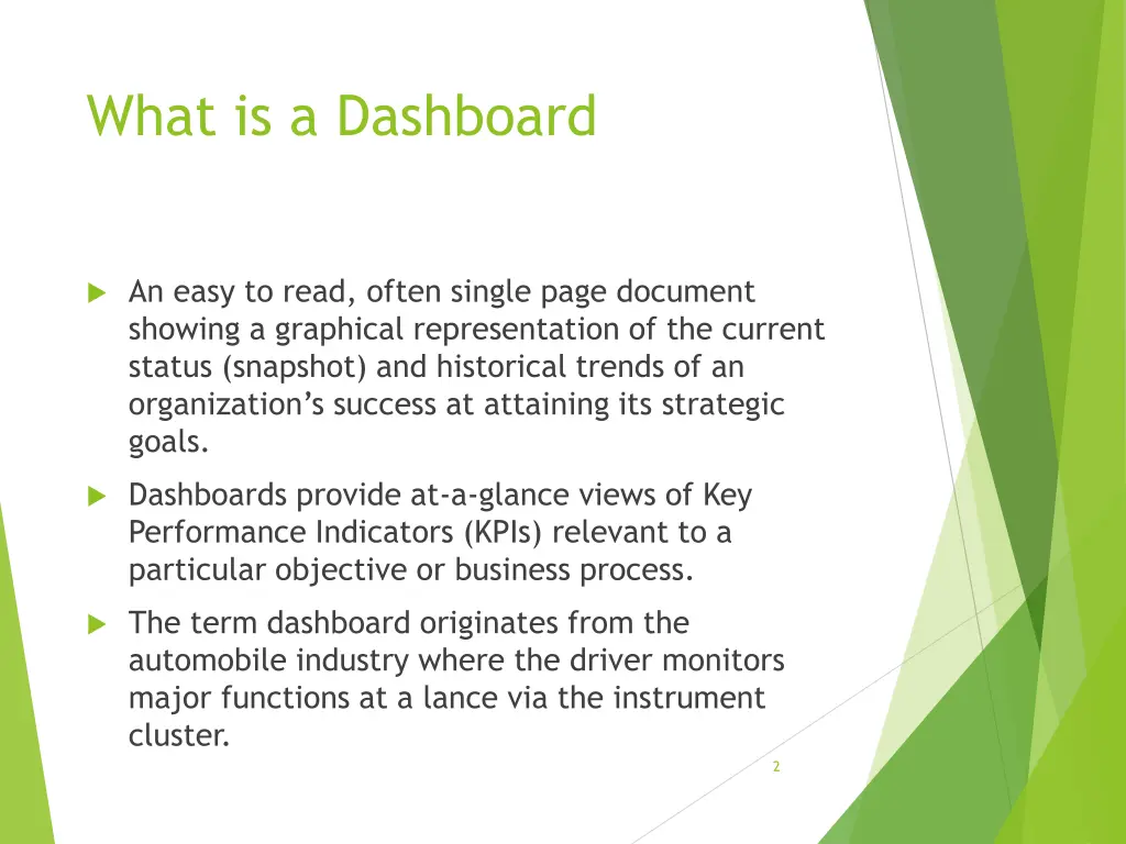 what is a dashboard