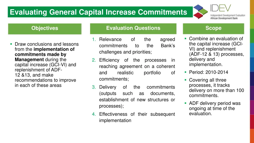 evaluating general capital increase commitments