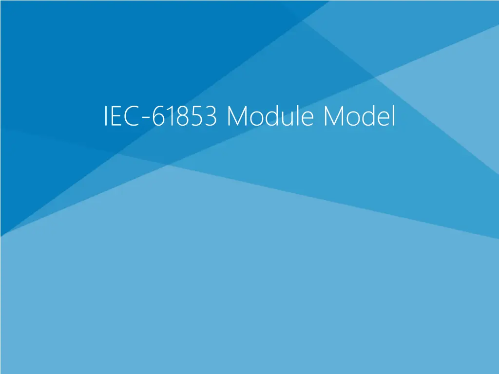 iec 61853 module model