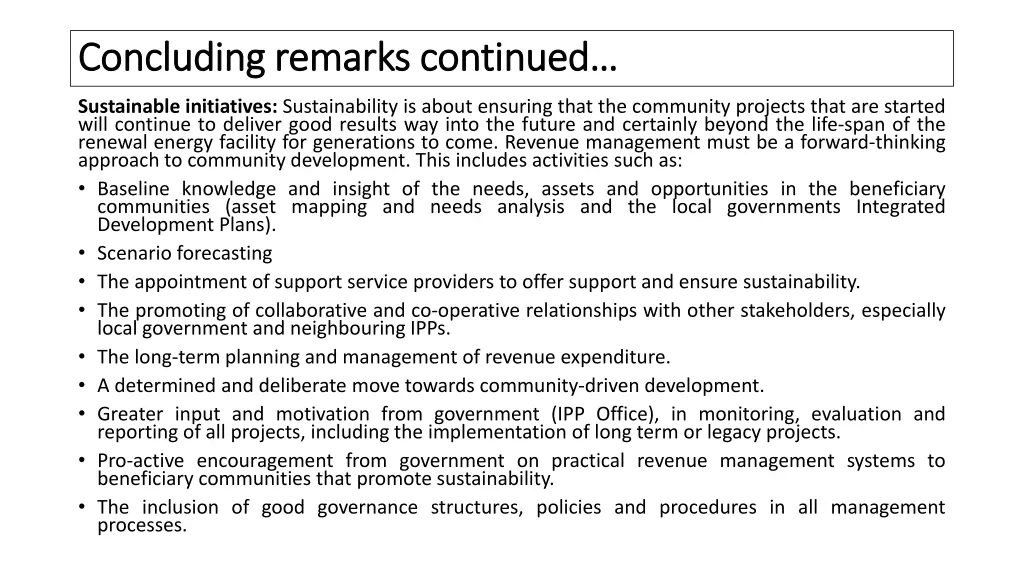 concluding remarks continued concluding remarks 1
