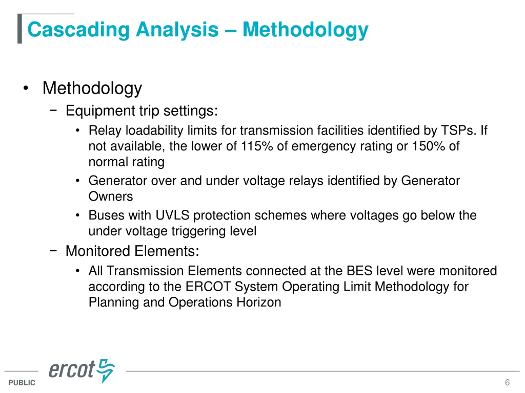 cascading analysis methodology