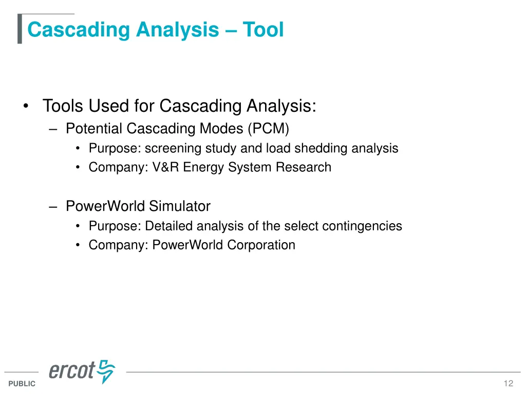 cascading analysis tool
