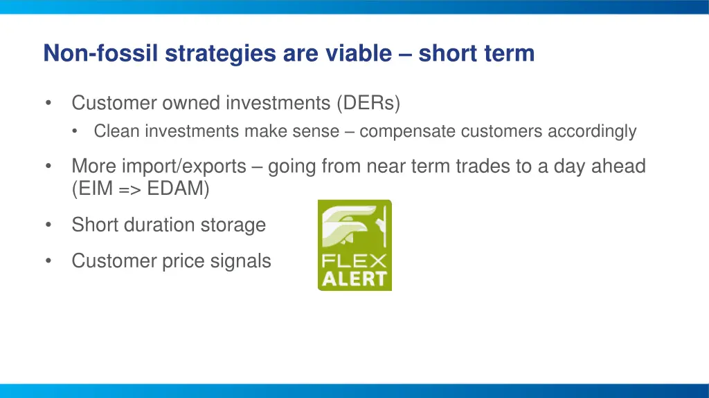 non fossil strategies are viable short term