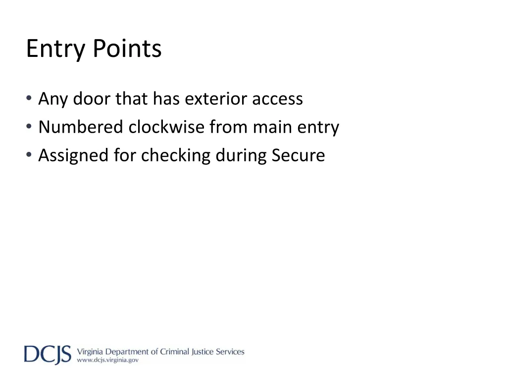 entry points