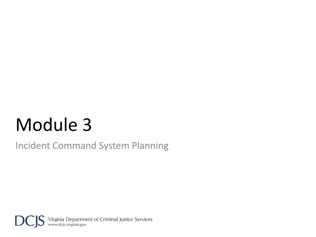 module 3 incident command system planning