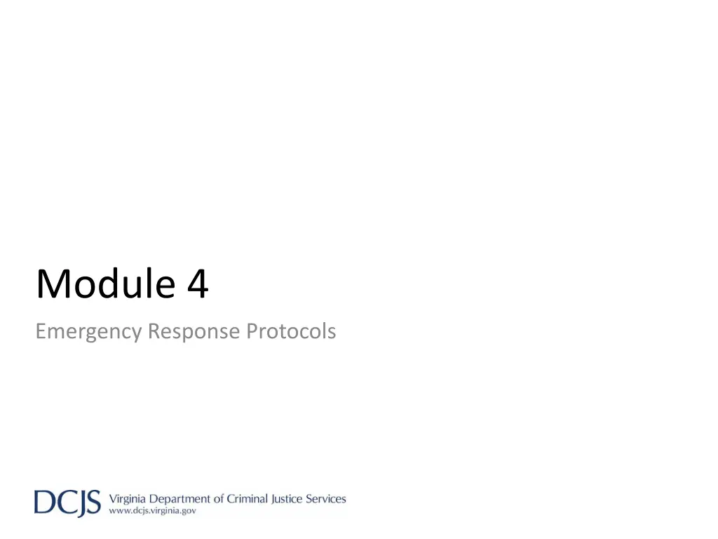 module 4 emergency response protocols