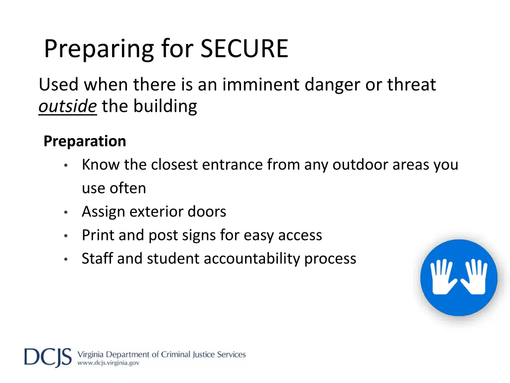 preparing for secure