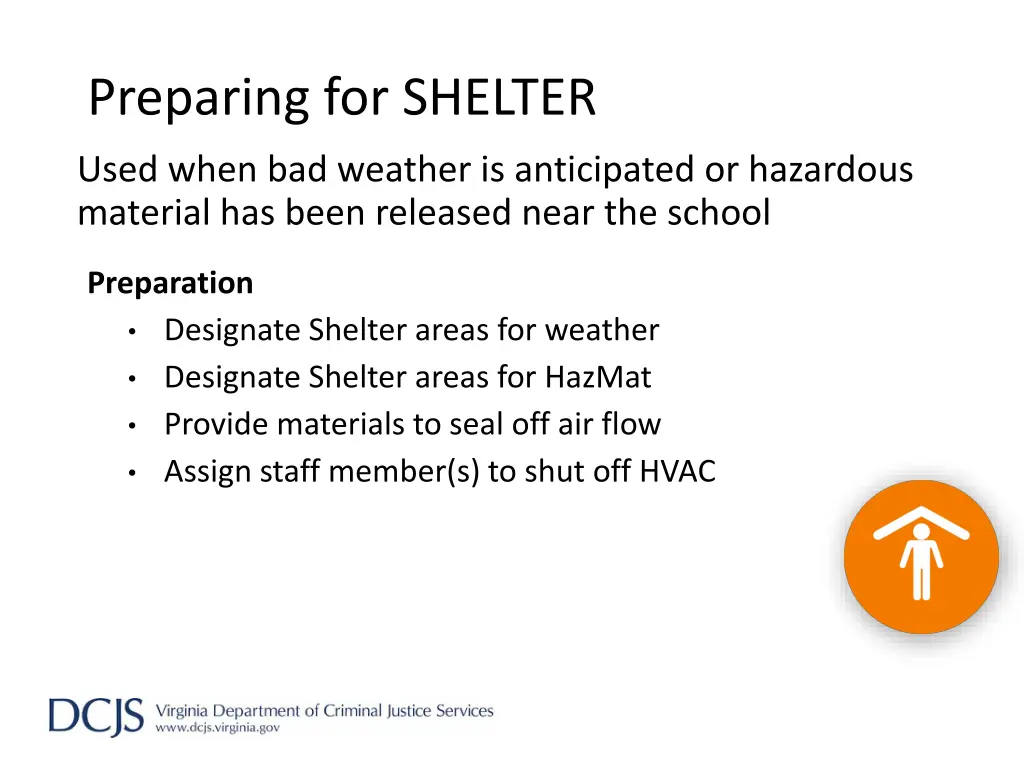 preparing for shelter