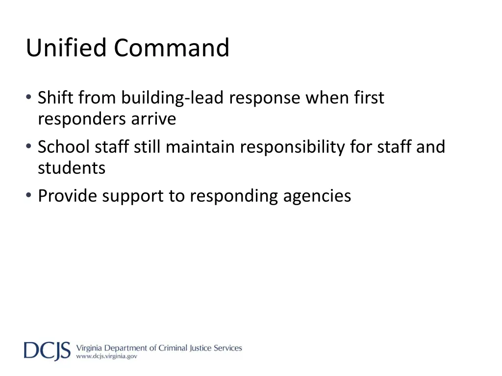unified command