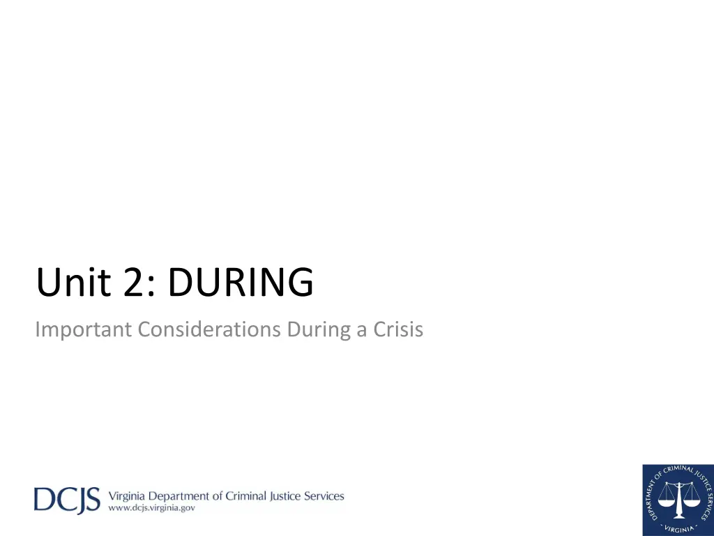 unit 2 during important considerations during