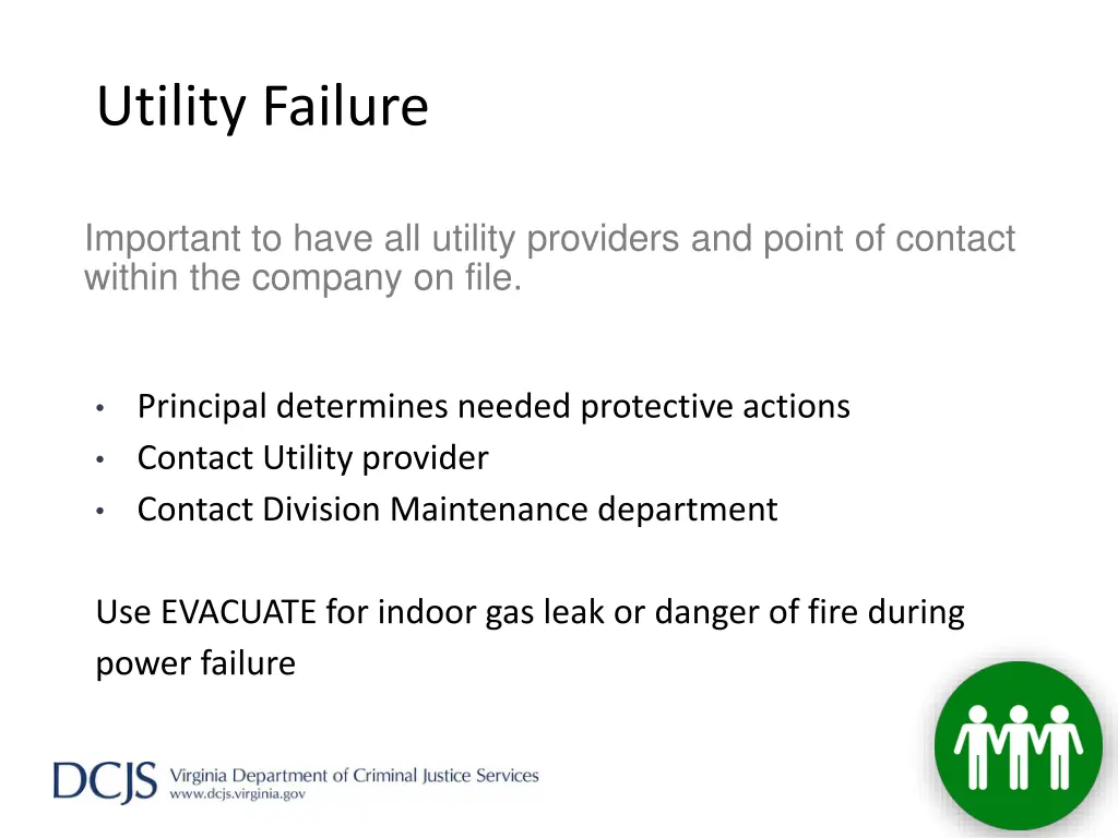 utility failure