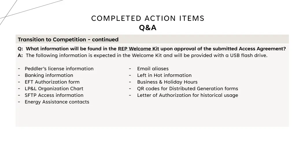 completed action items q a 1