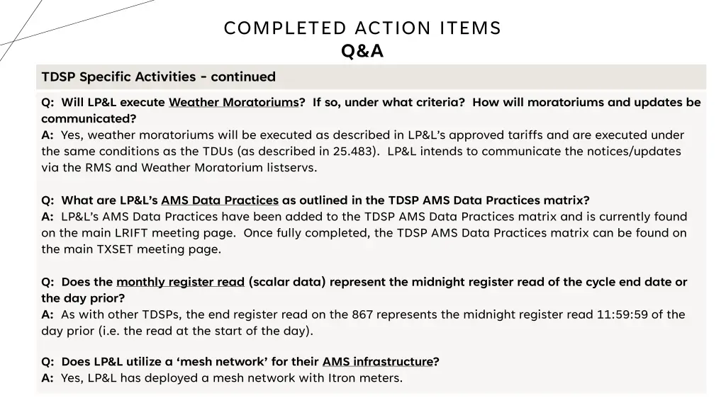 completed action items q a 4