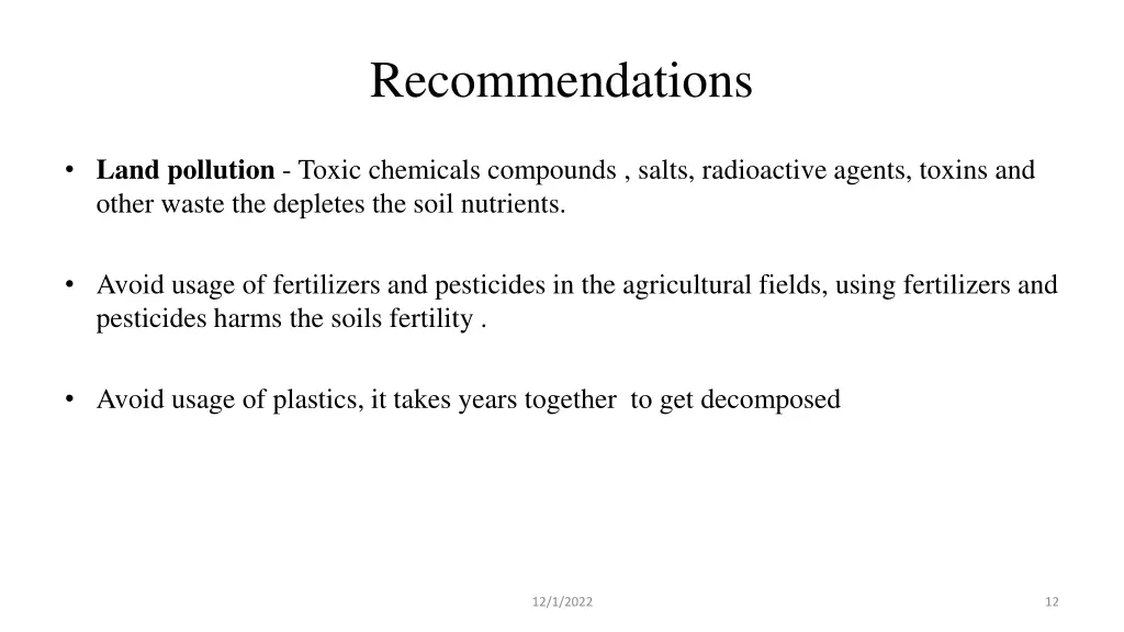 recommendations 2
