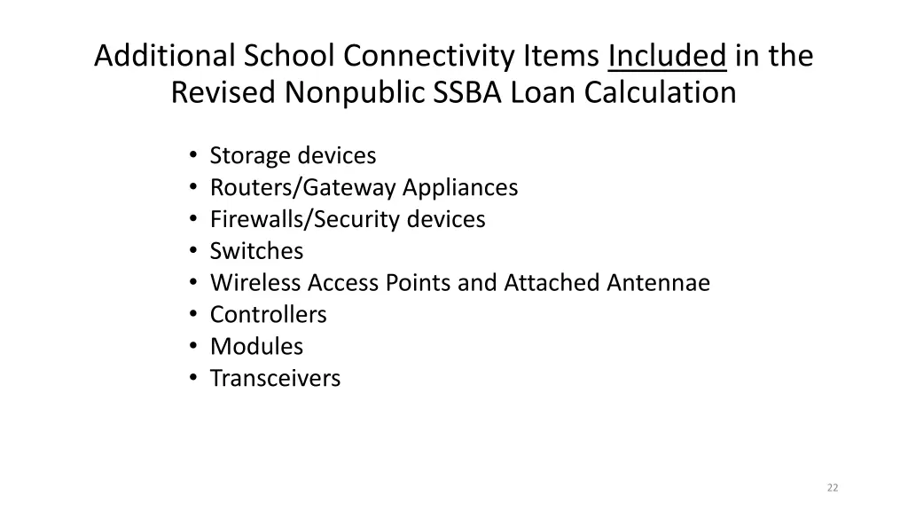 additional school connectivity items included