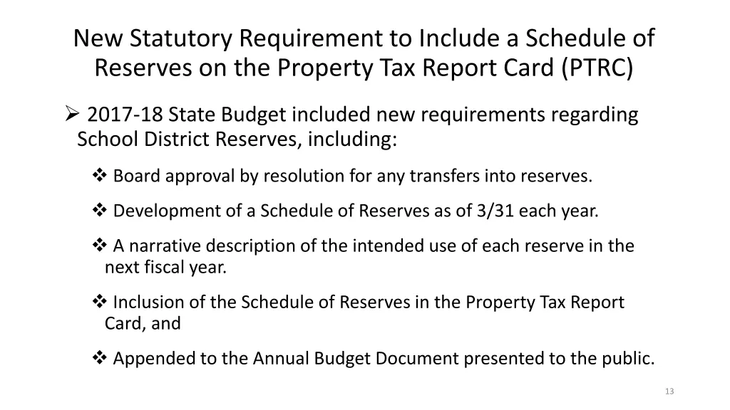 new statutory requirement to include a schedule