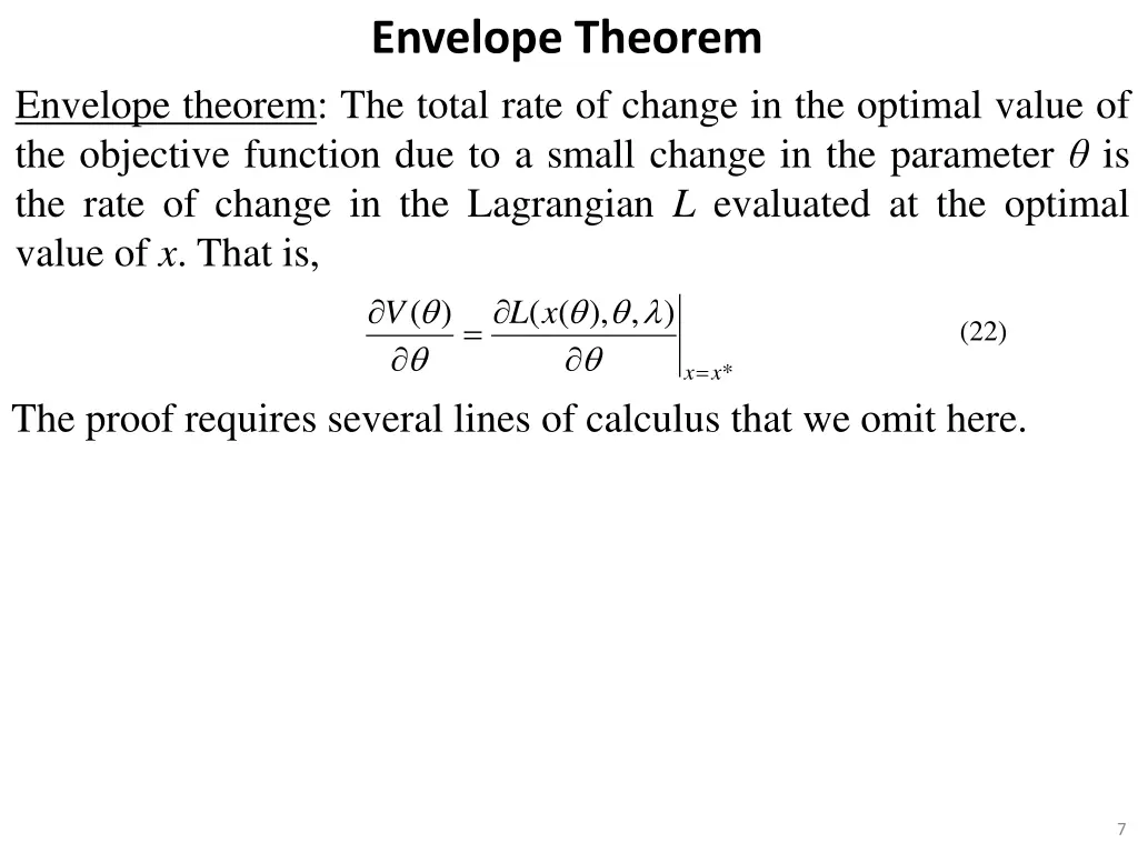 envelope theorem 2